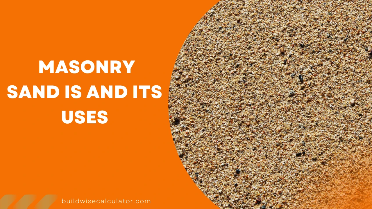 What Masonry Sand Is and Its Uses